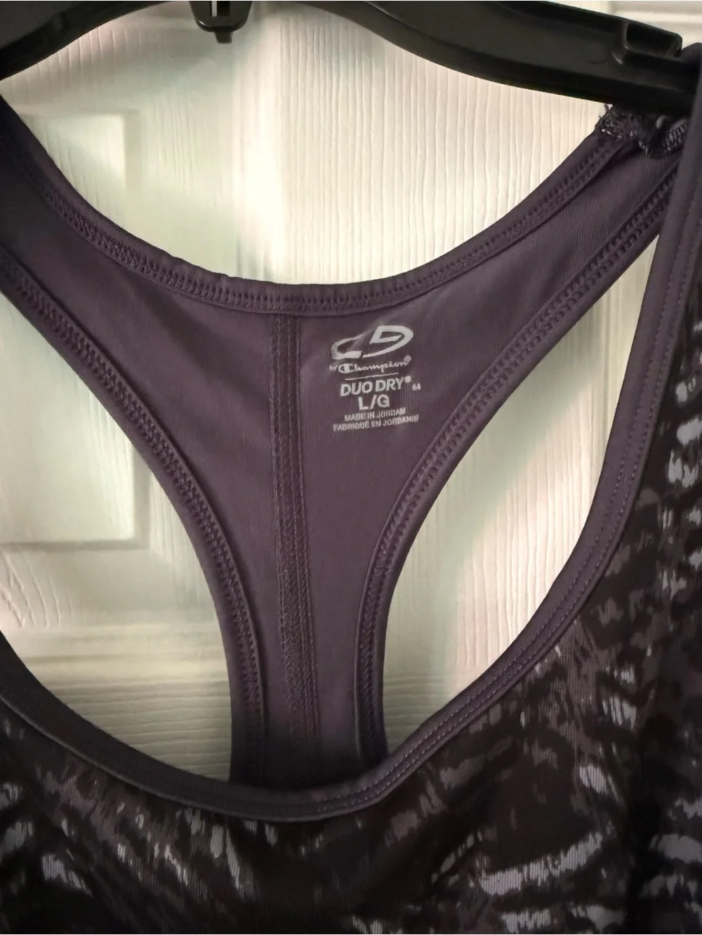 Champion Black Patterned Racerback Tank Top - Picture 2 of 3